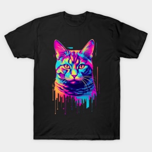 Paint drip Cat T-Shirt